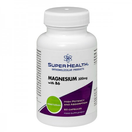 Magnesium with B6-μαγνήσιο ορθομοριακή φόρμουλα Super Health 60 caps  Magnesium with B6-μαγνήσιο ορθομοριακή φόρμουλα Super Health 60 caps