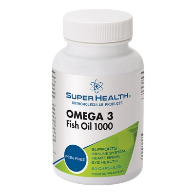Omega 3 Fish Oil 1000 Ορθομοριακά λιπαρά οξέα με EPA και DHA Super Health 60 caps Omega 3 Fish Oil 1000 Ορθομοριακά λιπαρά οξέα με EPA και DHA Super Health 60 caps