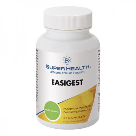 Easigest Φυτικά πεπτικά ένζυμα υψηλής ισχύος Super Health 60 caps ορθομοριακή φόρμουλα  Easigest Φυτικά πεπτικά ένζυμα υψηλής ισχύος Super Health 60 caps ορθομοριακή φόρμουλα