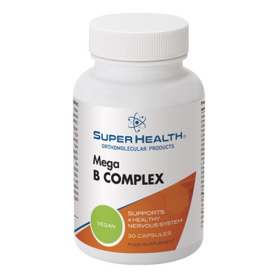 Mega B Complex Super Health για υγεία του νευρικού συστήματος 30 caps Mega B Complex Super Health για υγεία του νευρικού συστήματος 30 caps