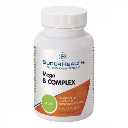 Mega B Complex Super Health για υγεία του νευρικού συστήματος 30 caps Mega B Complex Super Health για υγεία του νευρικού συστήματος 30 caps