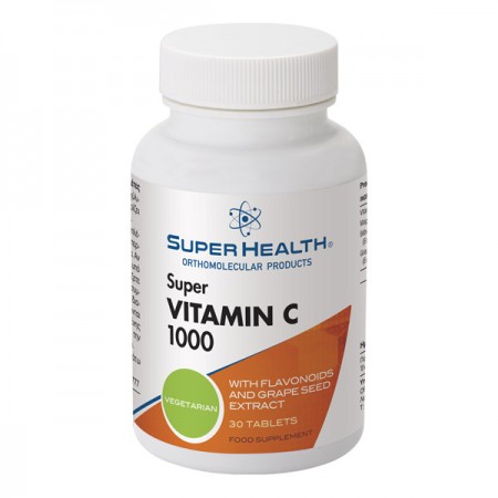 Super Vitamin C 1000 ορθομοριακή βιταμίνη C με φλαβονοειδή Super Health 30 caps Super Vitamin C 1000 ορθομοριακή βιταμίνη C με φλαβονοειδή Super Health 30 caps