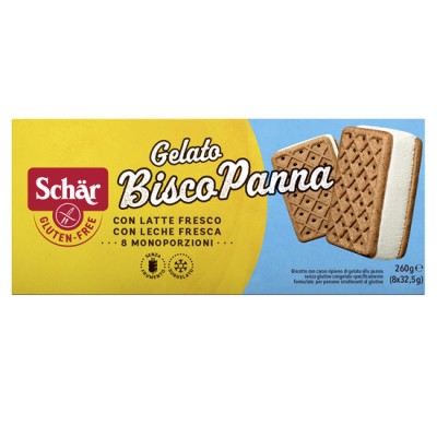 Παγωτό Μπισκότο με Κρέμα χωρίς γλουτένη Schar (8x32.5 gr)