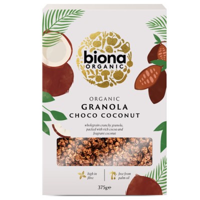 Granola με Σοκολάτα & Καρύδα Biona 375g ΒΙΟ Granola με Σοκολάτα & Καρύδα Biona 375g ΒΙΟ