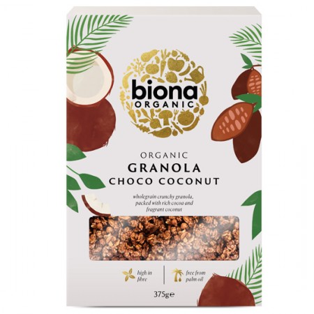 Granola με Σοκολάτα & Καρύδα Biona 375g ΒΙΟ Granola με Σοκολάτα & Καρύδα Biona 375g ΒΙΟ