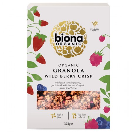 Granola με Άγρια Μούρα ΧΩΡΙΣ ΖΑΧΑΡΗ Biona 375g ΒΙΟ Granola με Άγρια Μούρα ΧΩΡΙΣ ΖΑΧΑΡΗ Biona 375g ΒΙΟ