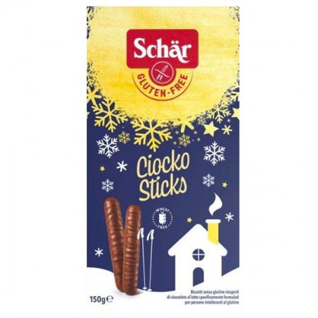 Σοκολατένια Στικς ‘Ciocko Sticks’ χωρίς γλουτένη Schar150γρ Σοκολατένια Στικς ‘Ciocko Sticks’ χωρίς γλουτένη Schar150γρ