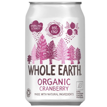 Ανθρακούχο ποτό Κράνμπερι βιολογικό (330ml)