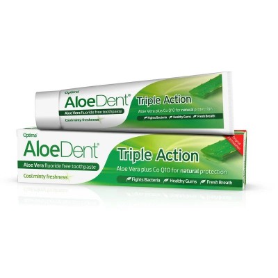 Οδοντόκρεμα τριπλής δράσης με αλόη βέρα- Aloe Dent Triple Action Toothpaste Optima 100ml