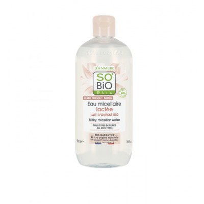 SO’BIO ÉTIC  Γαλακτώδες Νερό Micellar – Με βιολογικό γάλα γαϊδούρας 500ml SO’BIO ÉTIC  Γαλακτώδες Νερό Micellar – Με βιολογικό γάλα γαϊδούρας 500ml