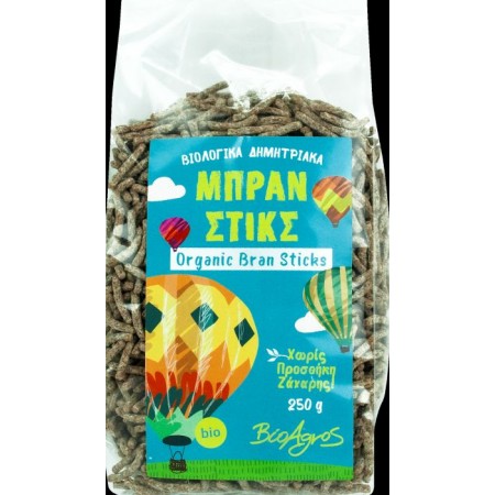 Μπραν Στικς χωρίς ζάχαρη 250g Βιοαγρός Bio Μπραν Στικς χωρίς ζάχαρη 250g Βιοαγρός Bio