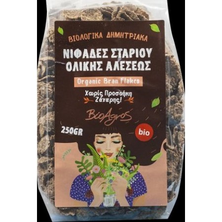 Νιφάδες Σταριού Ολικής Άλεσης χωρίς ζάχαρη 250g Βιοαγρός Bio Νιφάδες Σταριού Ολικής Άλεσης χωρίς ζάχαρη 250g Βιοαγρός Bio