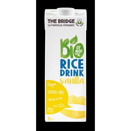 Ρόφημα Ρυζιού με Βανίλια χωρίς γλουτένη 1L The Bridge Bio
