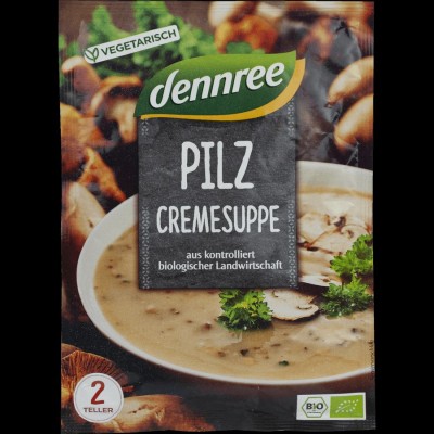 Σούπα Βελουτέ με Μανιτάρια 50g Dennree Bio