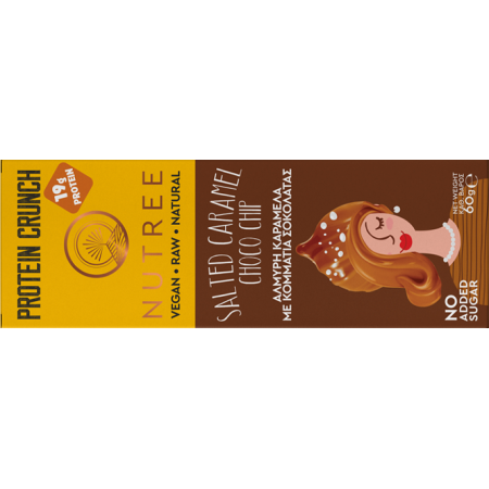 Nutree Μπάρα Πρωτεϊνης αλατισμένη καραμέλα-choco-chip 60γρ Nutree Μπάρα Πρωτεϊνης αλατισμένη καραμέλα-choco-chip 60γρ