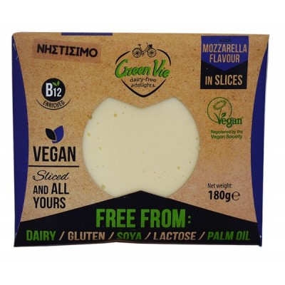 Vegan Mozzarella σε φέτες GreenVie 180g Vegan Mozzarella σε φέτες GreenVie 180g