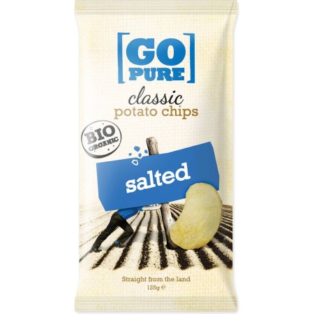 Τσιπς Πατάτας χωρίς γλουτένη με Αλάτι Go Pure 125g BIO Τσιπς Πατάτας χωρίς γλουτένη με Αλάτι Go Pure 125g BIO