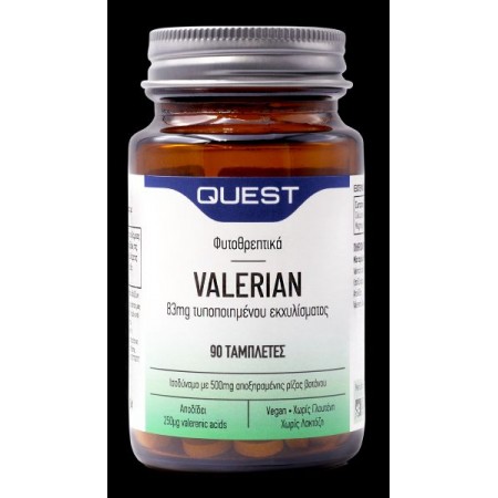 Βαλεριάνα-Valerian-500 mg Quest 90 tabs Βαλεριάνα-Valerian-500 mg Quest 90 tabs