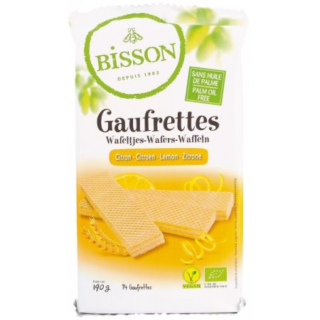 Γκοφρέτες Λεμονιού (waffles)  Bisson βιολογικές 190gr Γκοφρέτες Λεμονιού (waffles)  Bisson βιολογικές 190gr